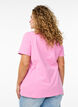 T-shirt basic uni en coton, Rose, Model image number 2