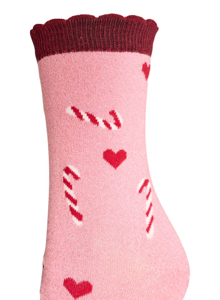 2er-Pack Weihnachtssocken, Pink, Packshot image number 2