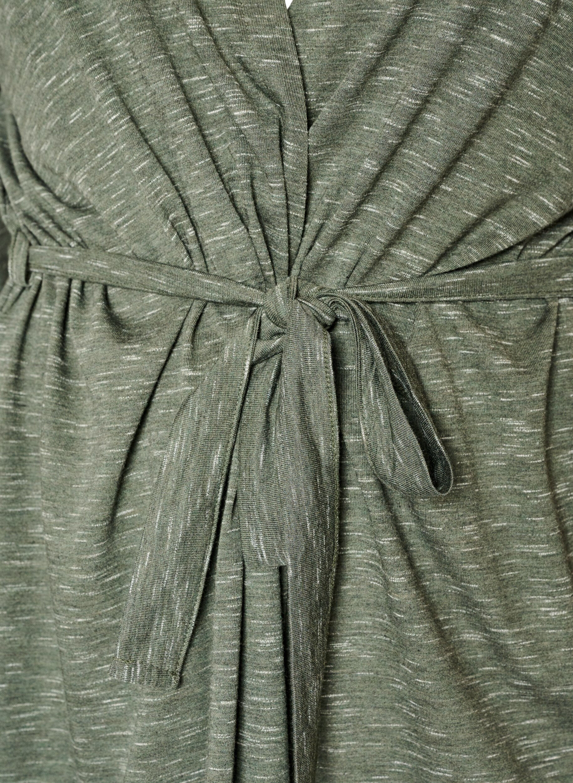 ZizziCardigan long en jersey avec ceinture &agrave; nouer, Vert, Packshot image number 2