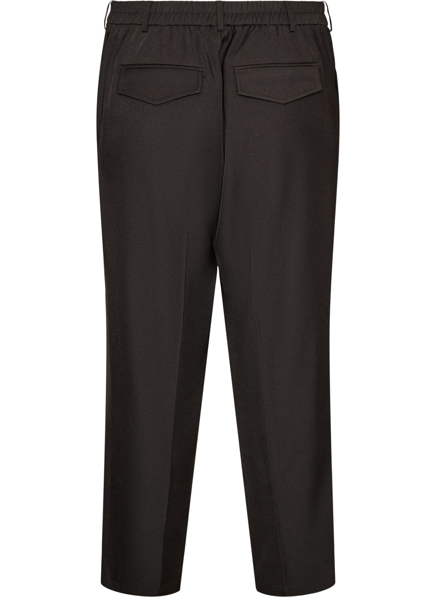 ZizziHoch taillierte Hose mit geraden Beinen, Schwarz, Packshot image number 1