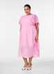 Robe longue avec manches papillon et taille &agrave; nouer, Rose, Model image number 0