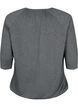 Gestreifte Bluse mit 3/4 Ärmeln, Dark Grey Melange, Packshot image number 1