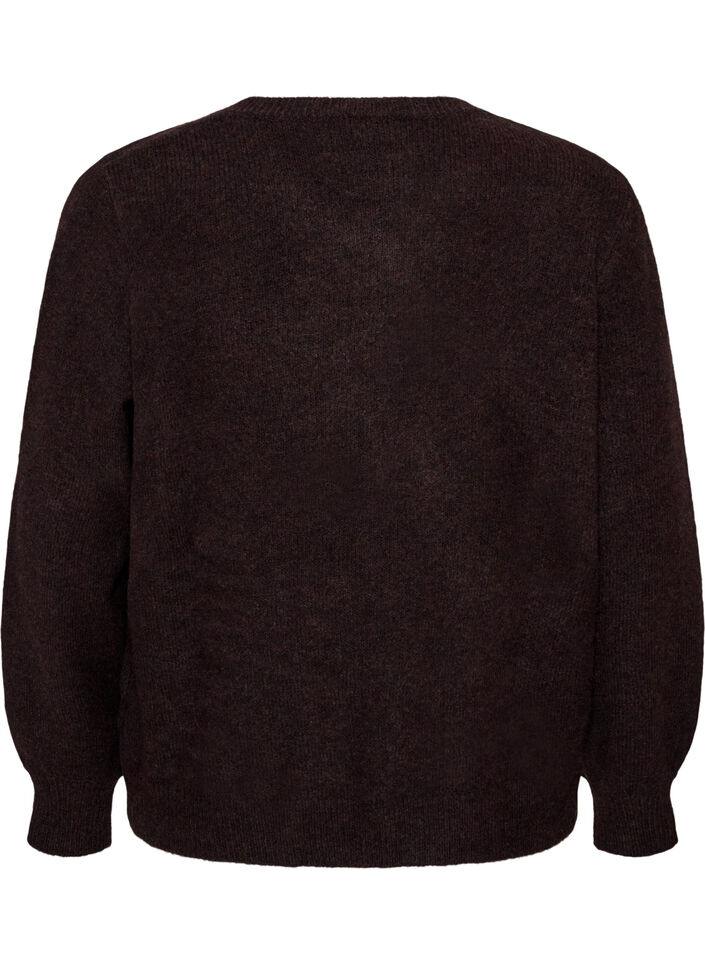 Cardigan avec boutons en forme de c&oelig;ur, Marron, Packshot image number 1