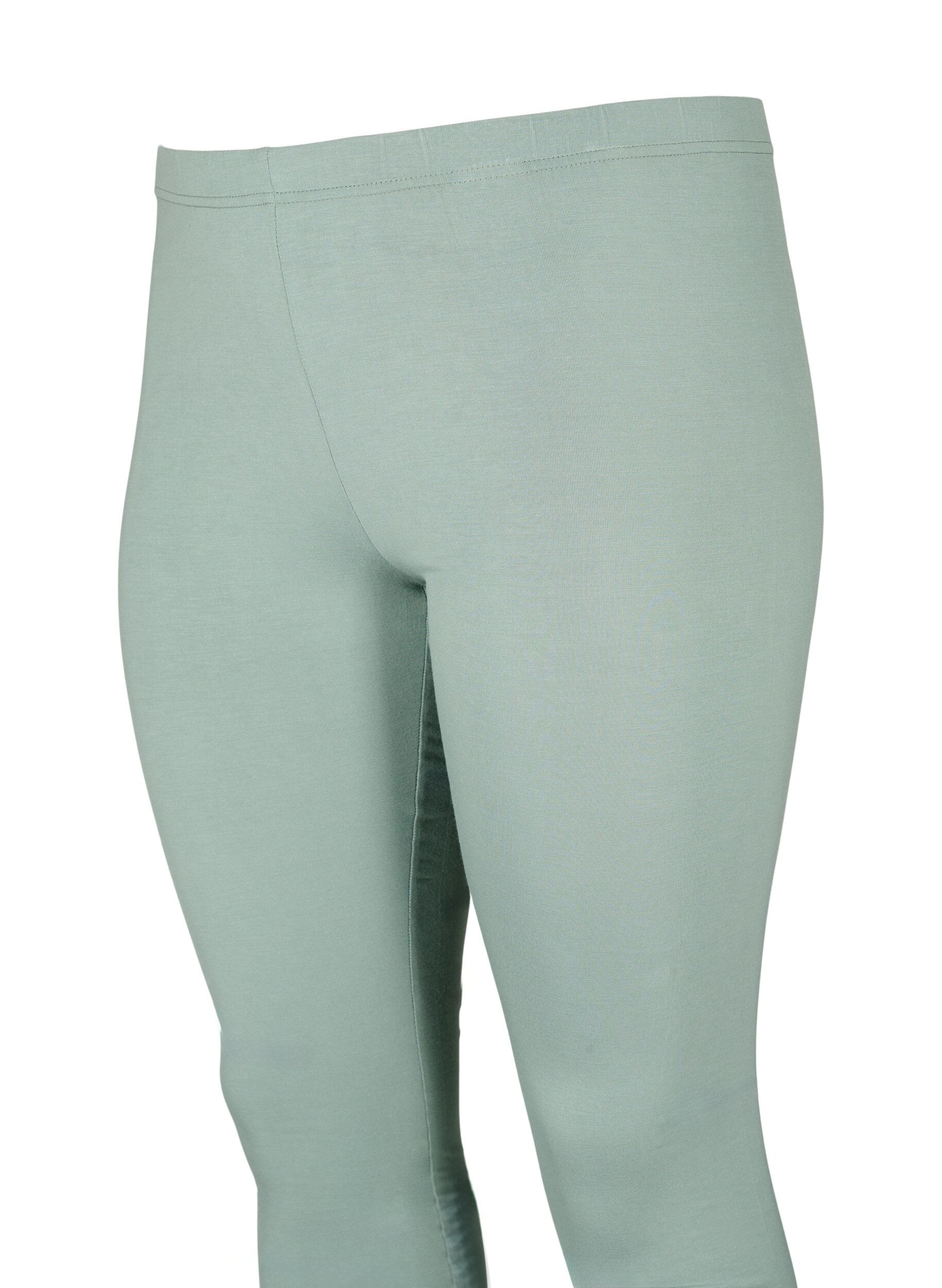 Zizzi Leggings basiques en viscose, Vert, Packshot image number 3