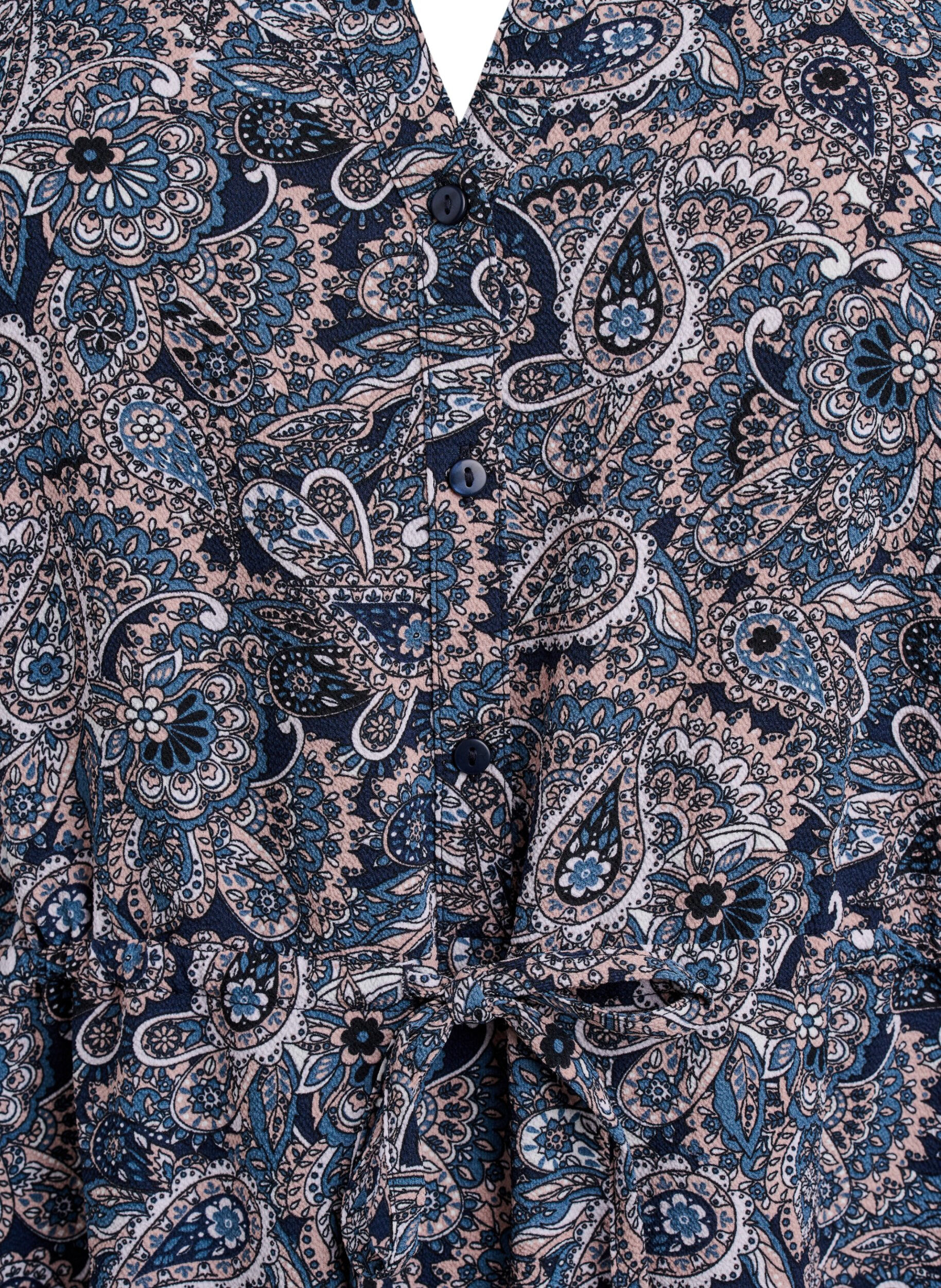 Zizzi Knielanges Kleid mit Bindeg&uuml;rtel, Beige, Packshot image number 2