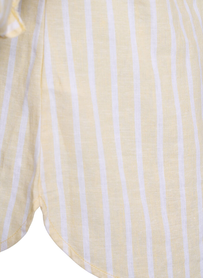 Bluse aus Leinen und Viskose mit 3/4-&Auml;rmeln, Beige, Packshot image number 3