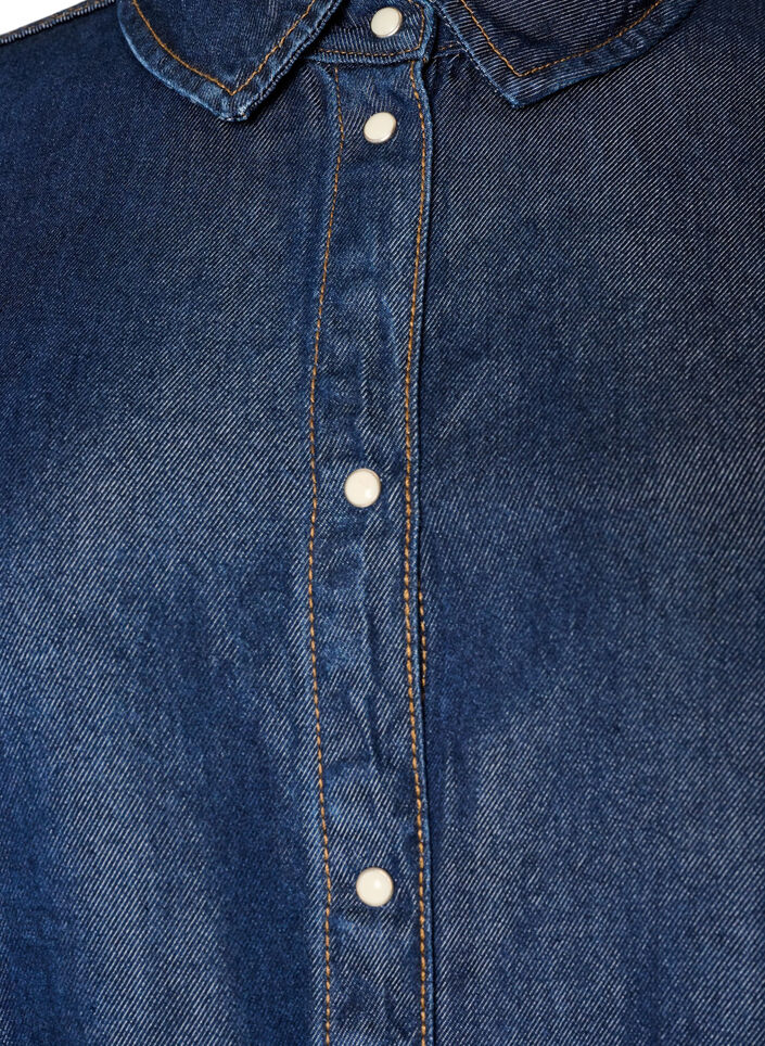 Jeanshemd aus Lyocell mit Druckkn&ouml;pfen, Blau, Packshot image number 2