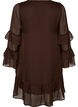 Robe courte avec manches transparentes &agrave; volants, Marron, Packshot image number 1