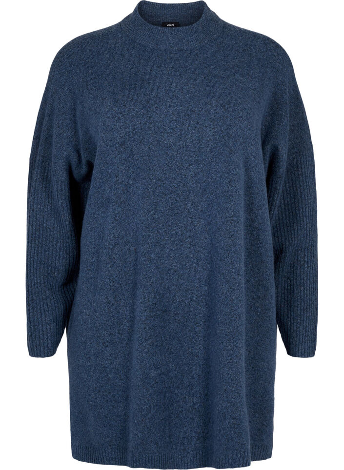 Long chemisier tricoté à manches longues, Bering Sea Mel., Packshot image number 0