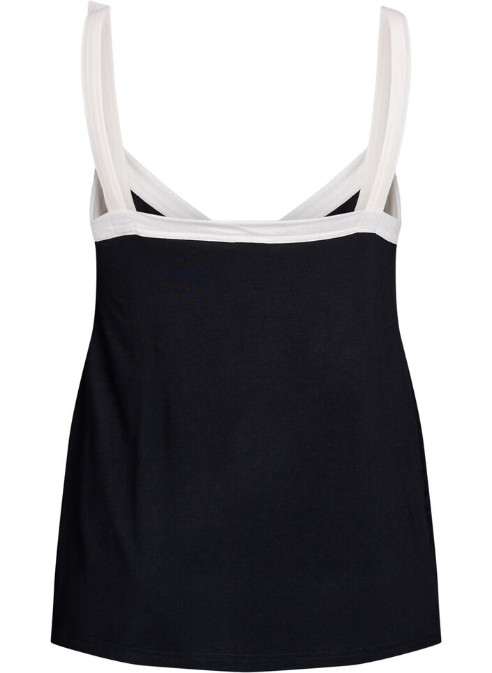 Nachthemd mit Trägern und V-Ausschnitt, Schwarz, Packshot image number 1