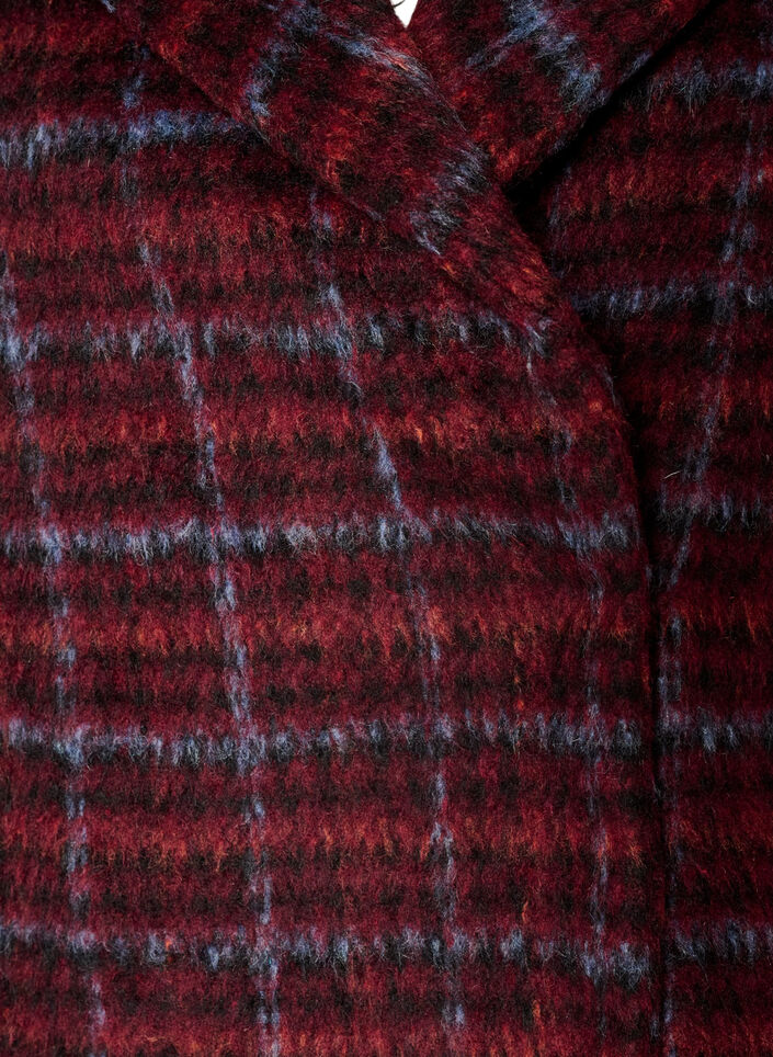 Veste &agrave; carreaux avec poches, Bordeaux, Packshot image number 2