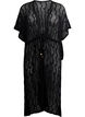 Strandkimono mit Bindegürtel, Schwarz, Packshot image number 0