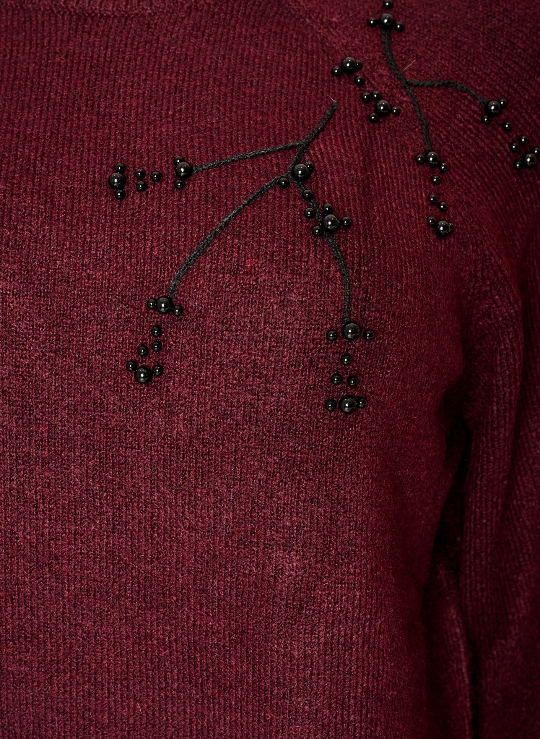ZizziPull avec broderie de perles, Bordeaux, Packshot image number 2