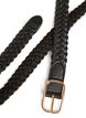 Geflochtener G&uuml;rtel aus Kunstleder, Schwarz, Packshot image number 2