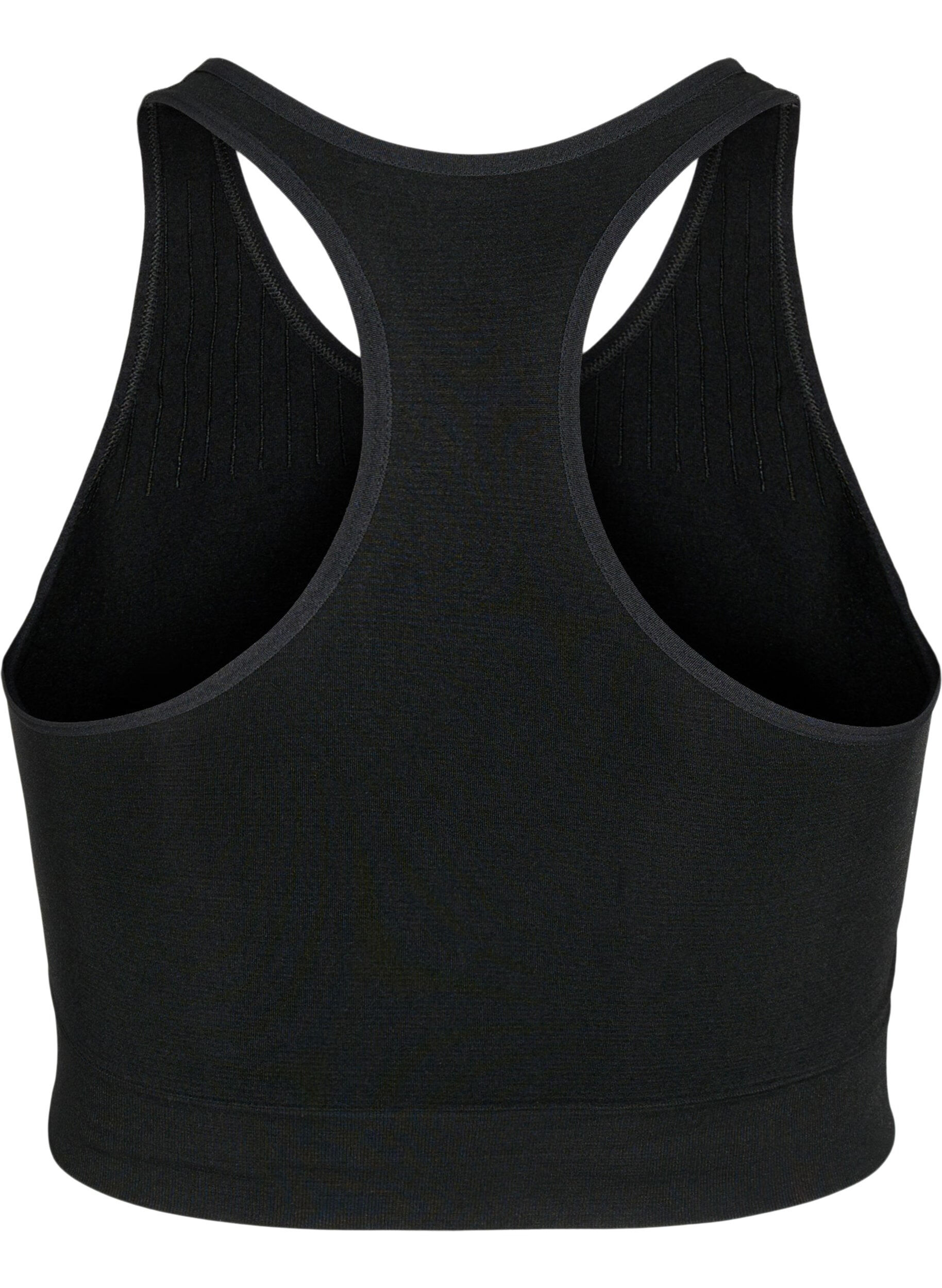 Zizzi Soutien-gorge top sans coutures, Black, Packshot image number 1