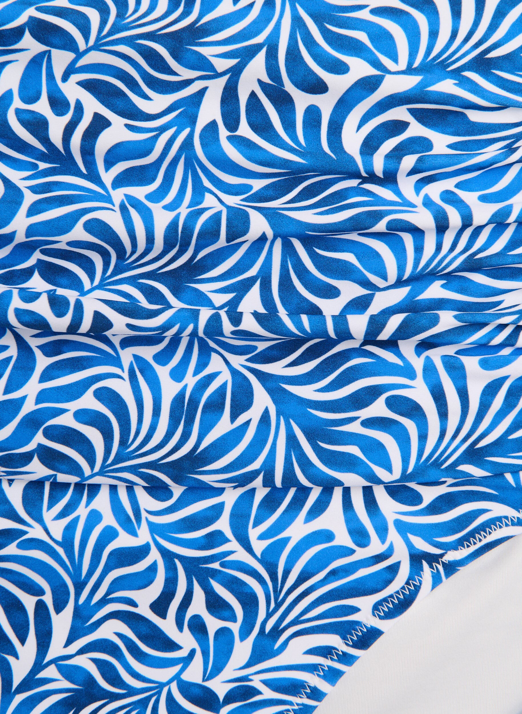 Zizzi Culotte de bikini imprim&eacute;e et taille haute, Bleu, Packshot image number 2