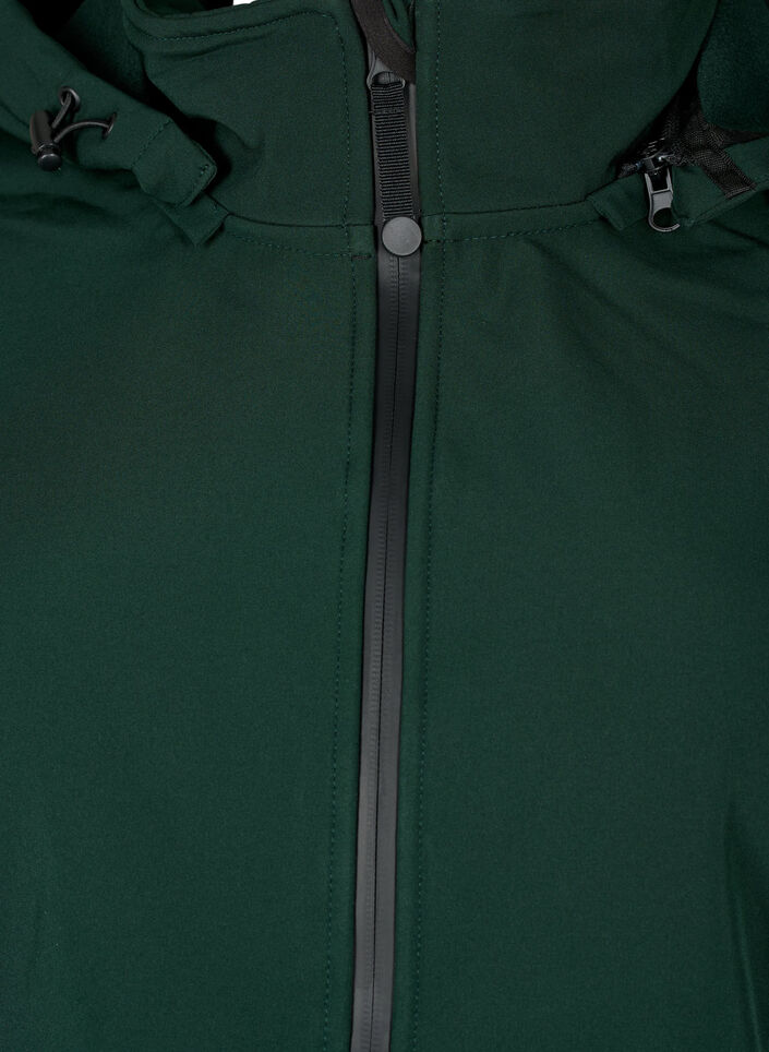 Veste courte softshell avec capuche amovible, Vert foncé, Packshot image number 2