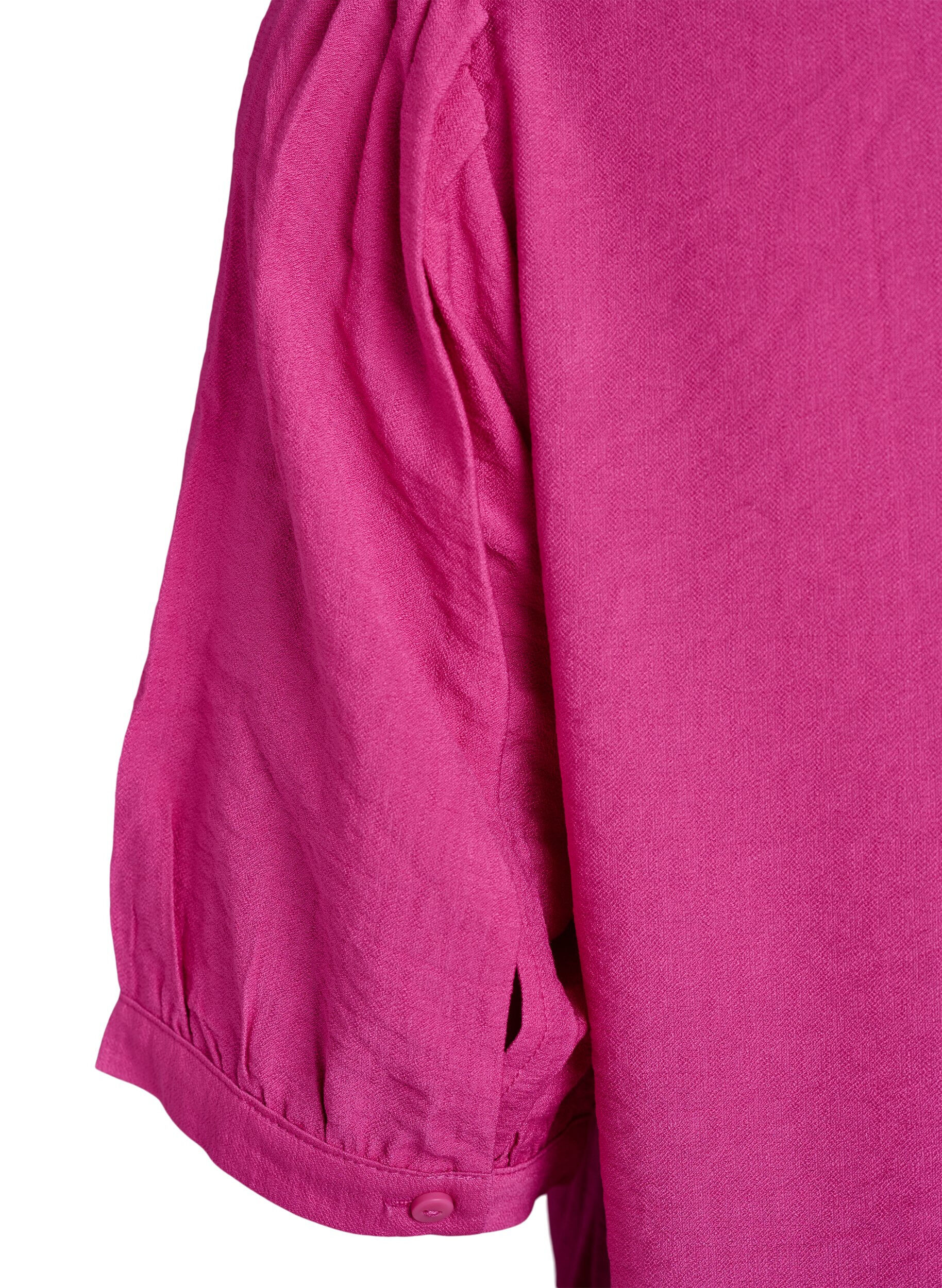 Zizzi Bluse aus Viskose mit halben &Auml;rmeln, Rot, Packshot image number 3