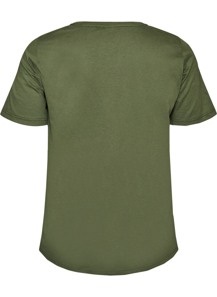 T-shirt imprim&eacute;, Vert, Packshot image number 1