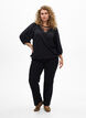 Bluse aus Spitze mit 3/4-&Auml;rmeln, Schwarz, Model image number 1