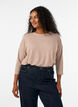 Blouse en jersey avec manches 3/4, Beige, Model image number 0