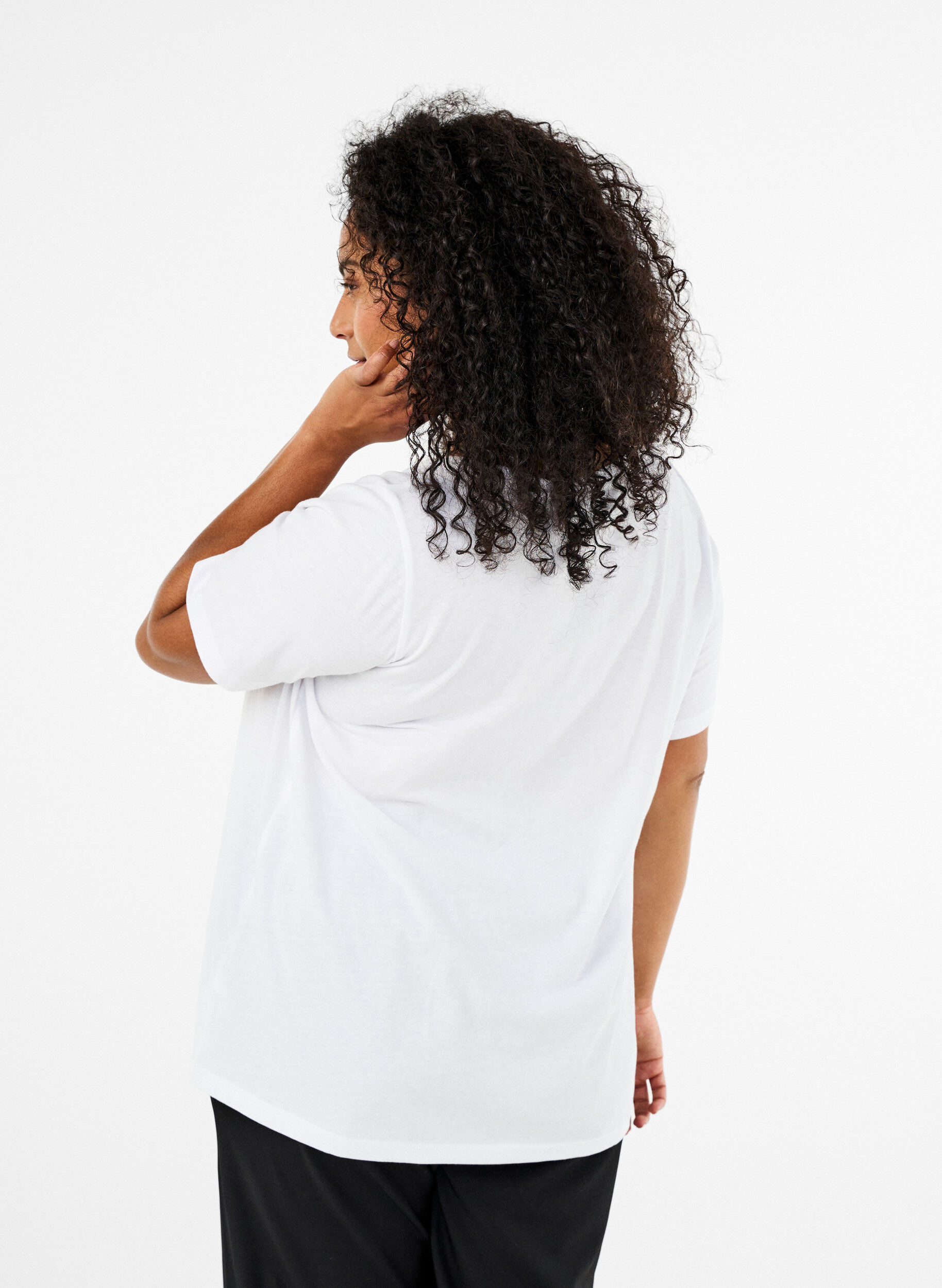 Zizzi FLASH - T-shirt avec motif, Blanc, Model image number 2