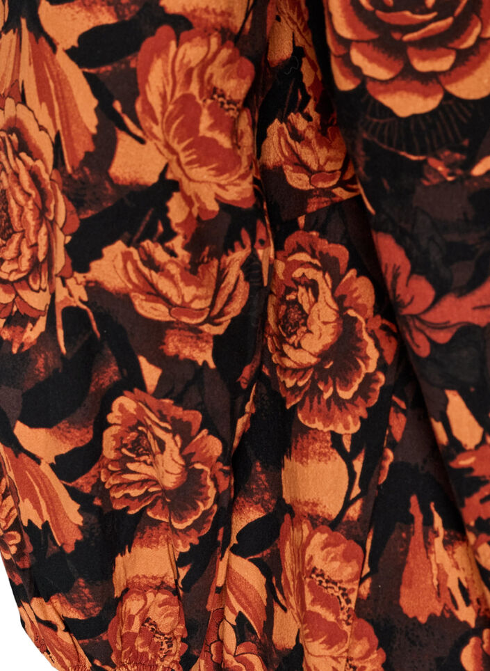 Robe courte en coton avec un ourlet &eacute;lastique et des manches longues, Noir, Packshot image number 3