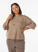 Pullover mit Herzen und 3/4-&Auml;rmeln, Braun, Model image number 0