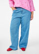 Jeans mit weitem Bein und hohem Bund, Blau, Model image number 2