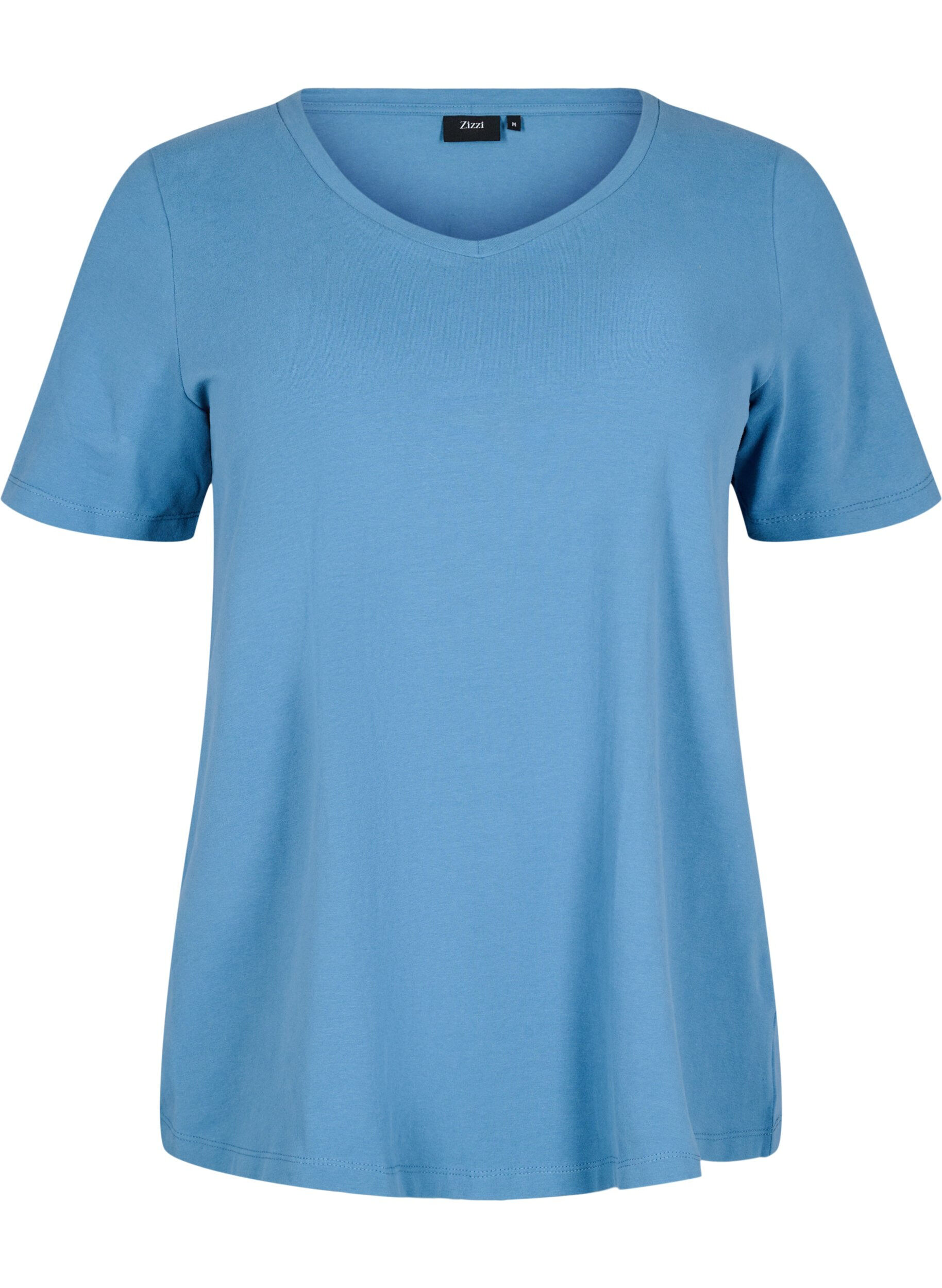 T-shirt basique en coton de couleur unie