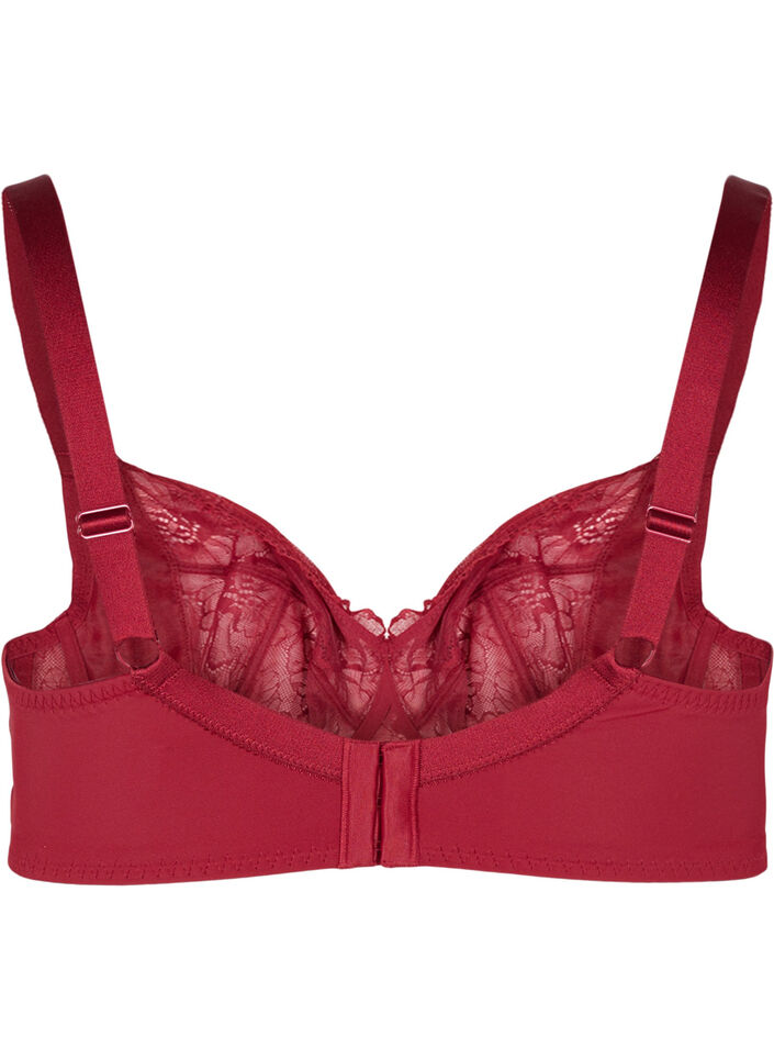 Soutien-gorge en dentelle avec armatures, Rhubarb, Packshot image number 1