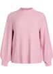 Pull c&ocirc;tel&eacute; &agrave; manches bouffantes et boutons, Rose poudr&eacute;e, Packshot image number 0