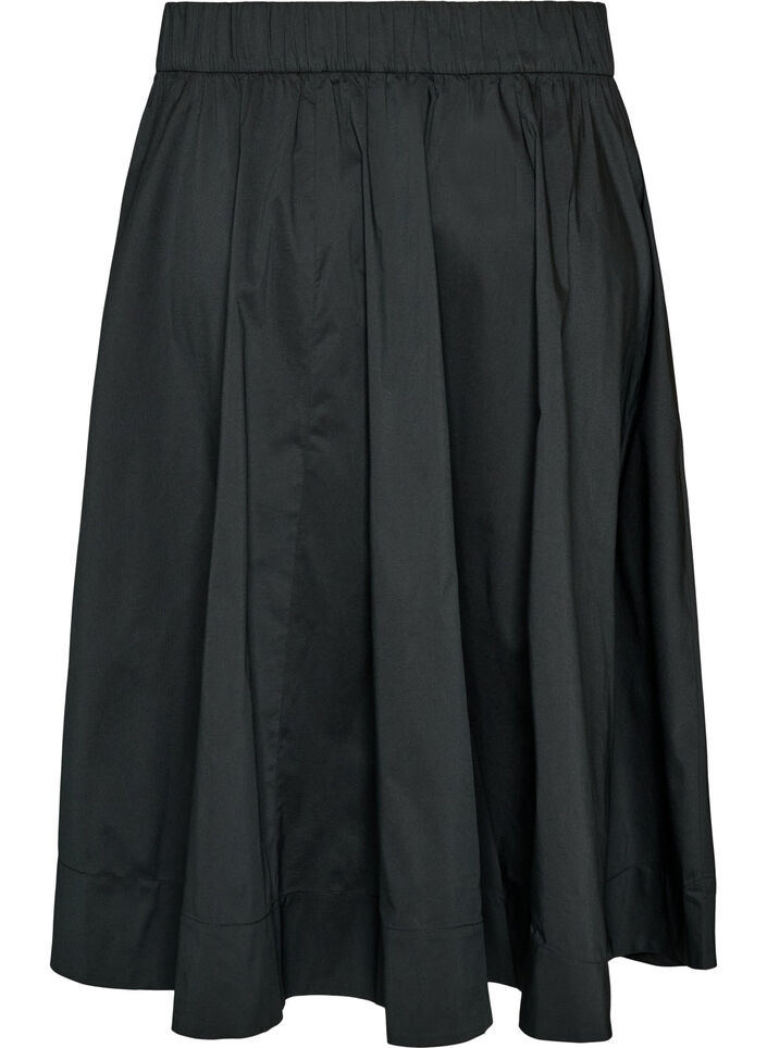 Jupe midi ample &agrave; coupe &eacute;vas&eacute;e, Noir, Packshot image number 1