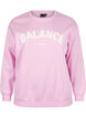 Sweat-shirt avec texte en tissu-éponge, Rose, Packshot image number 0