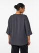 Bluse mit V-Ausschnitt und 3/4-&Auml;rmeln, Grau, Model image number 2
