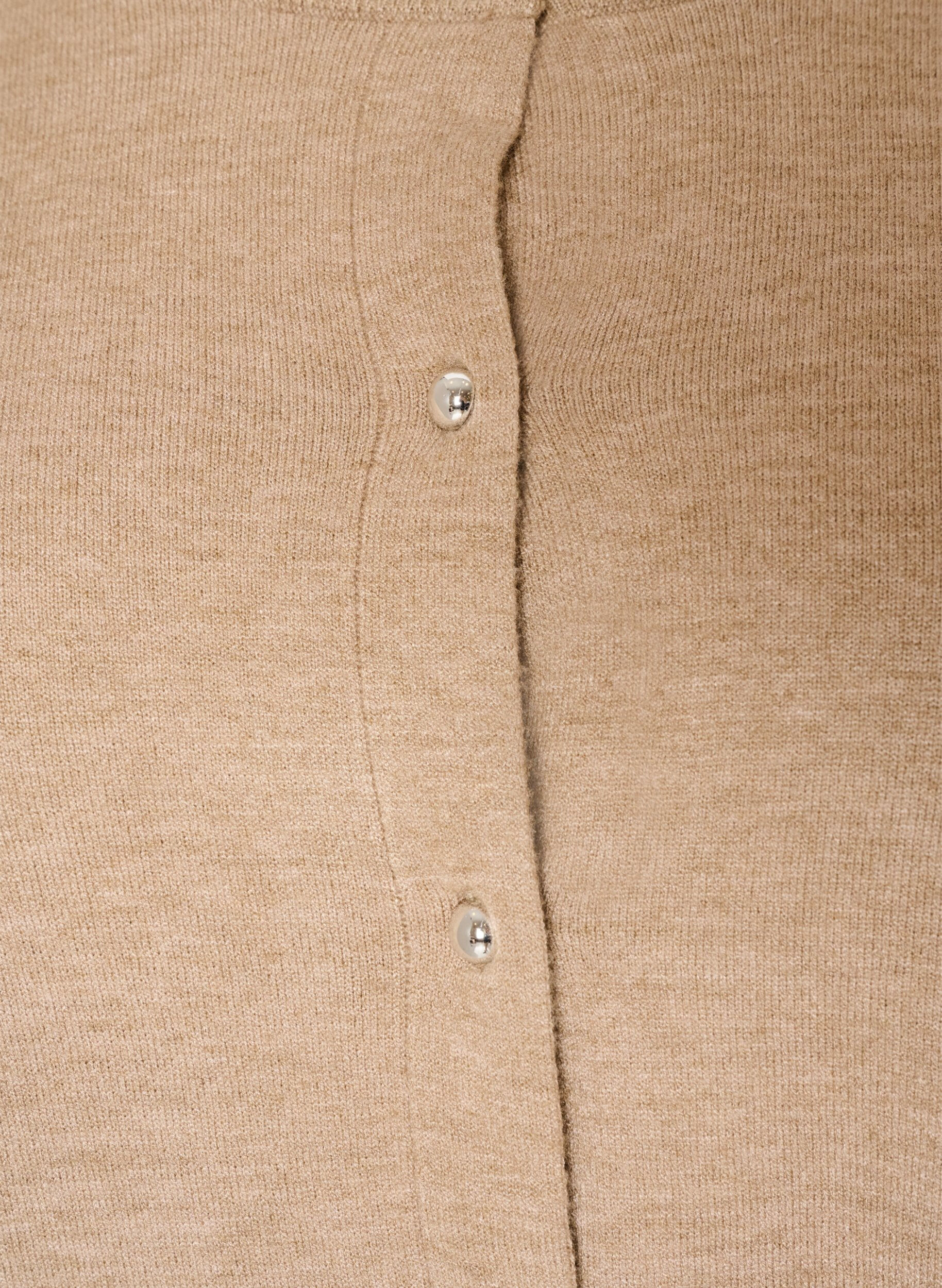 ZizziCardigan mit runden Kn&ouml;pfen, Beige, Packshot image number 2