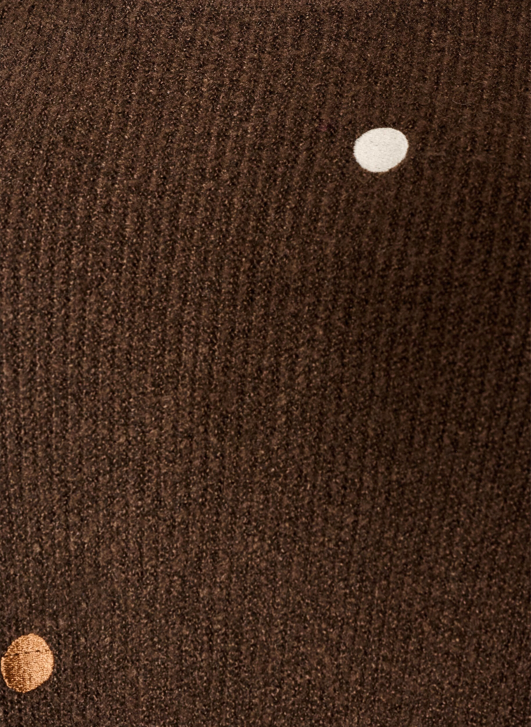 ZizziBlouse en maille avec de petits motifs brod&eacute;s, Marron, Packshot image number 2