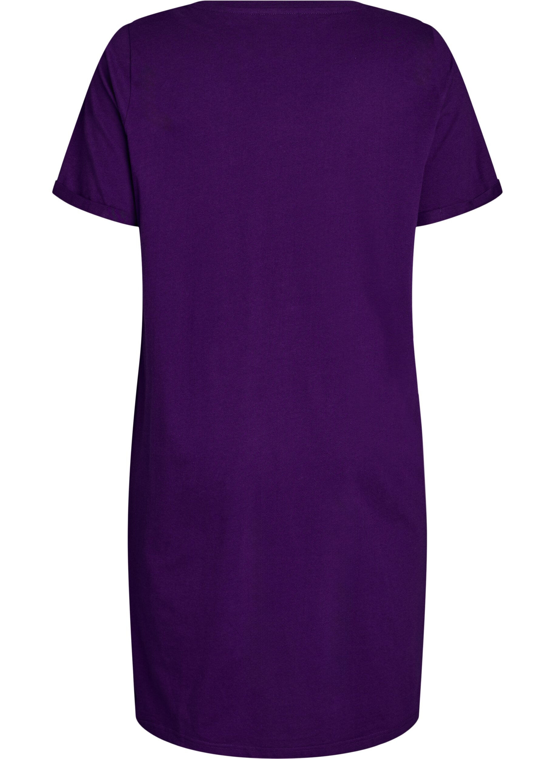 ZizziKurz&auml;rmeliges Nachthemd aus Bio-Baumwolle, Blau, Packshot image number 1