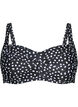Bedrucktes Bikini-Top, Black White Dot, Packshot image number 0