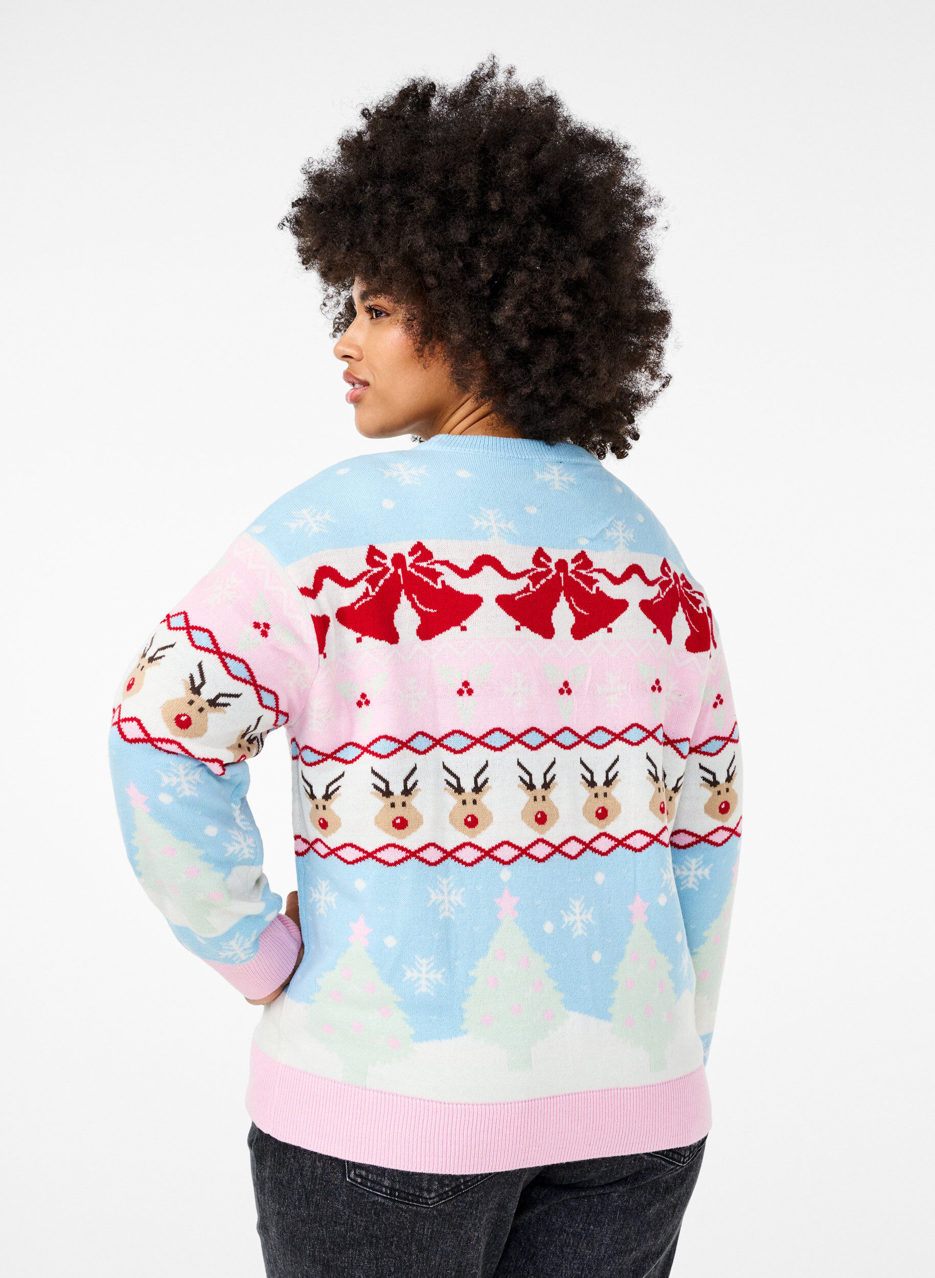 Zizzi Pull de No&euml;l, Cerulean Comb, Model image number 1