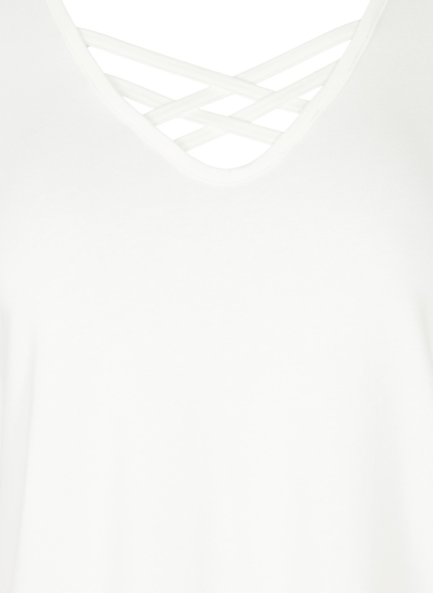 Zizzi T-Shirt, Warm Off-white, Packshot image number 2