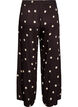 Pantalon en viscose &agrave; pois et &agrave; coupe ample, Marron, Packshot image number 1