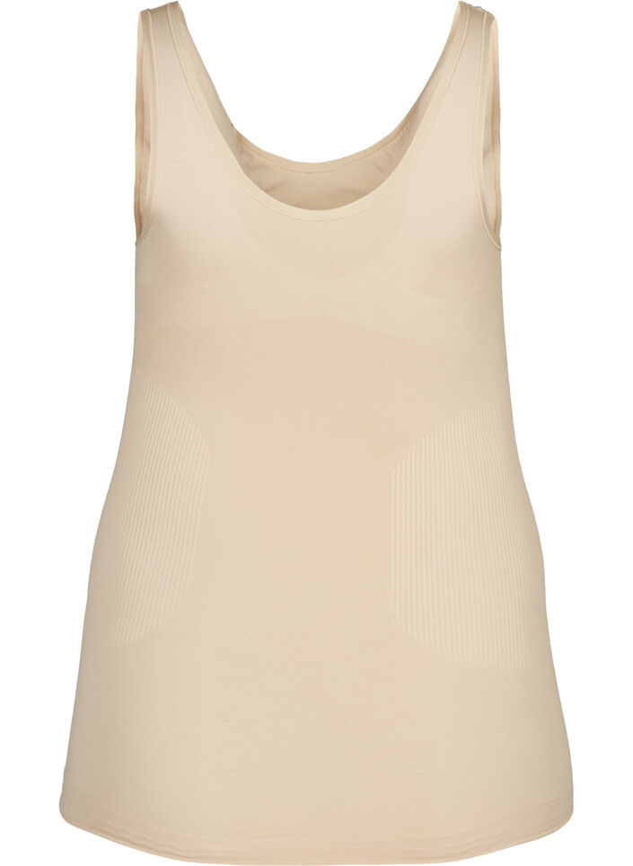 Shapewear Top mit breiten Trägern, Beige, Packshot image number 1