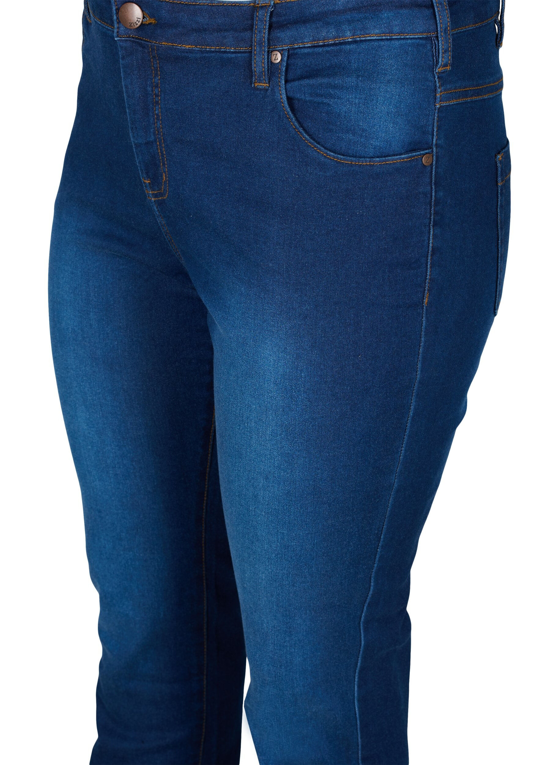 Zizzi Schmale Passform Emily Jeans mit normaler Taille, Blau, Packshot image number 2
