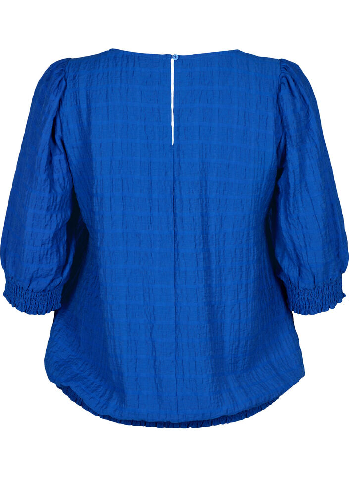 Blouse smockée en lyocell (TENCEL™), Strong Blue, Packshot image number 1