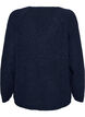 Strickbluse mit V-Ausschnitt und Raglan&auml;rmeln, Blau, Packshot image number 1