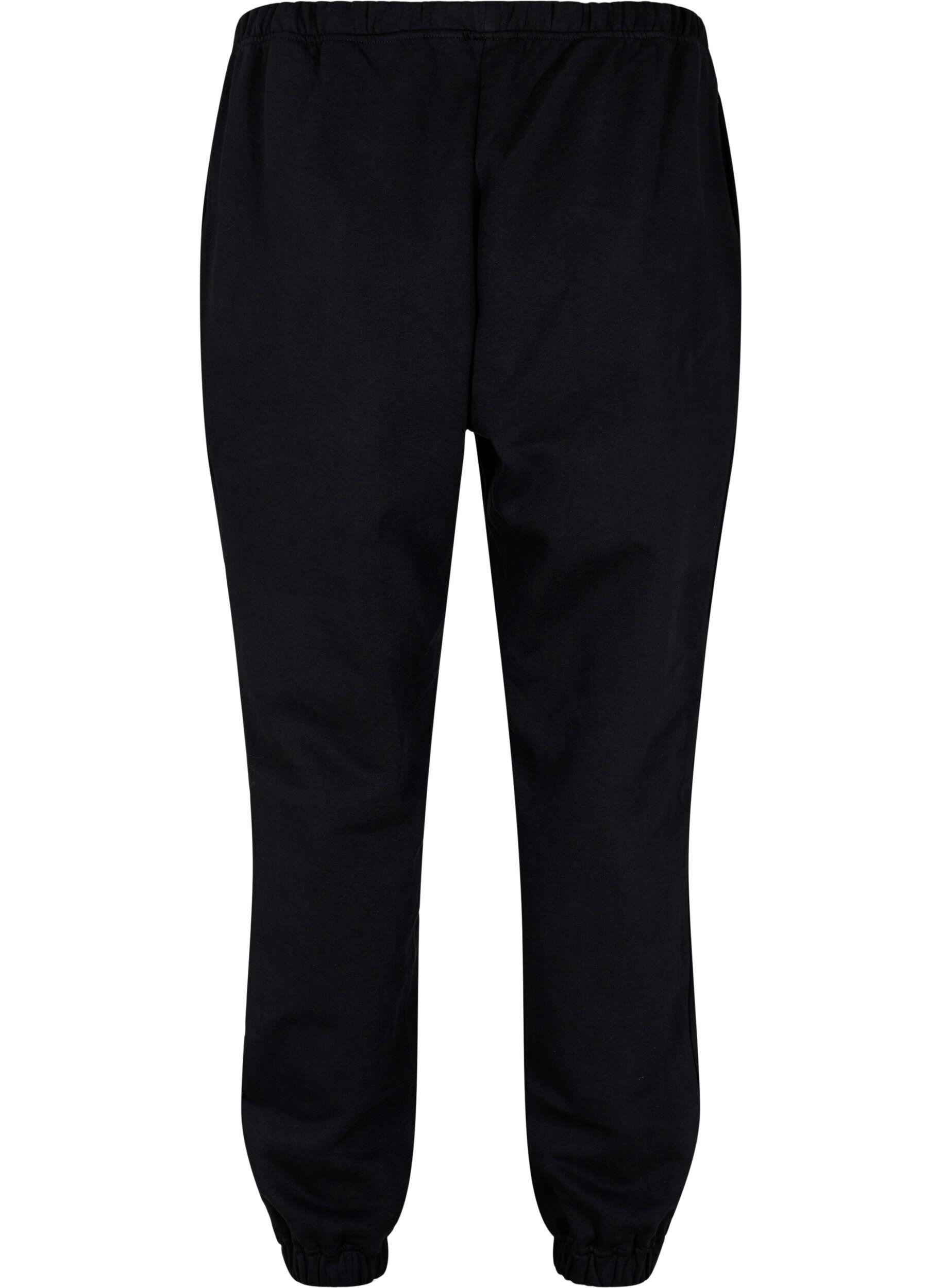 ZizziPantalon ample en coton avec poches, Noir, Packshot image number 1
