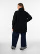 Locker gestrickter Pullover mit Rollkragen, Schwarz, Model image number 2