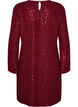 Robe courte en sequins &agrave; la coupe trap&egrave;ze, Bordeaux, Packshot image number 1