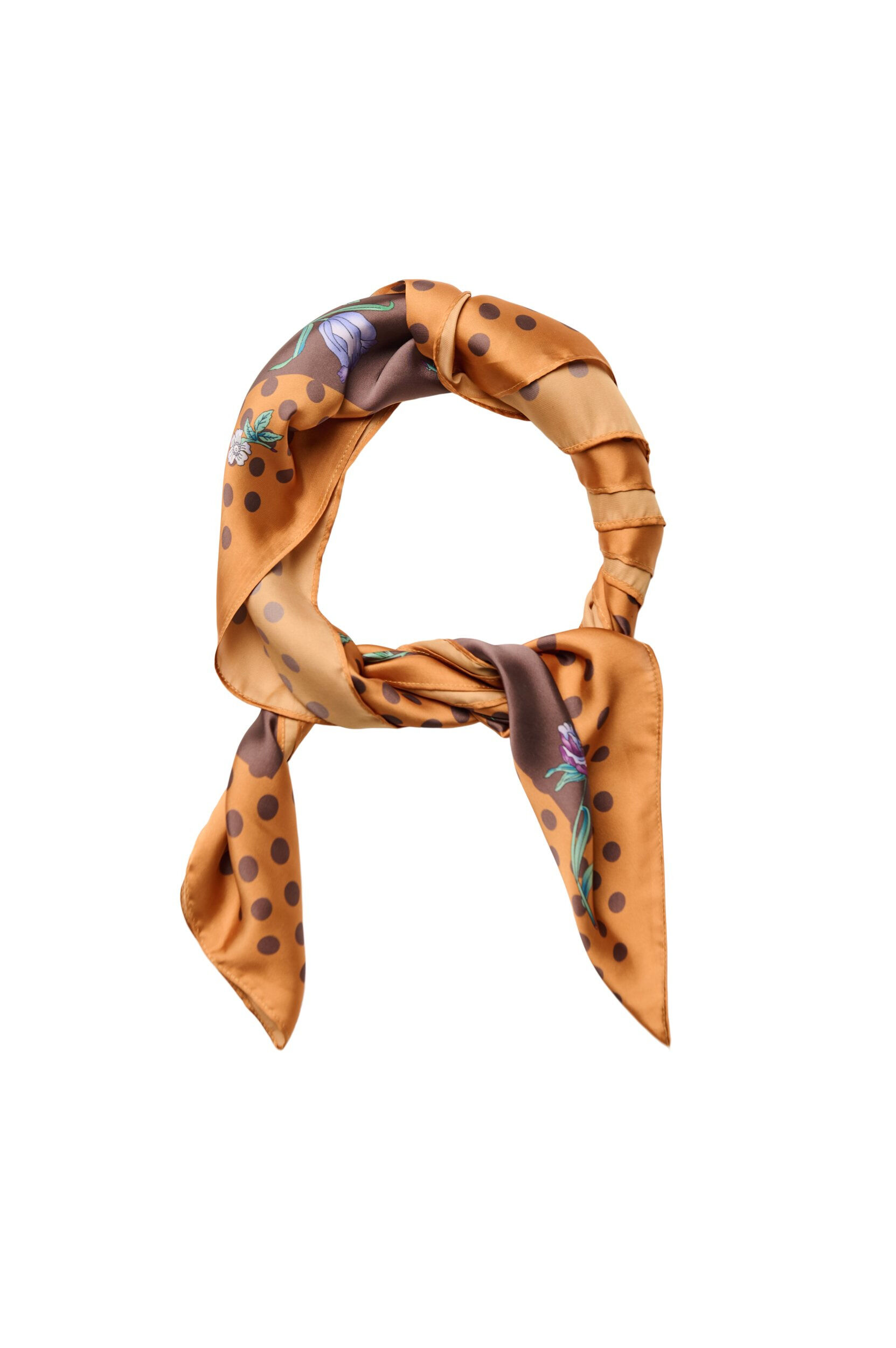 Quadratisches Tuch in Satin-Optik mit Muster